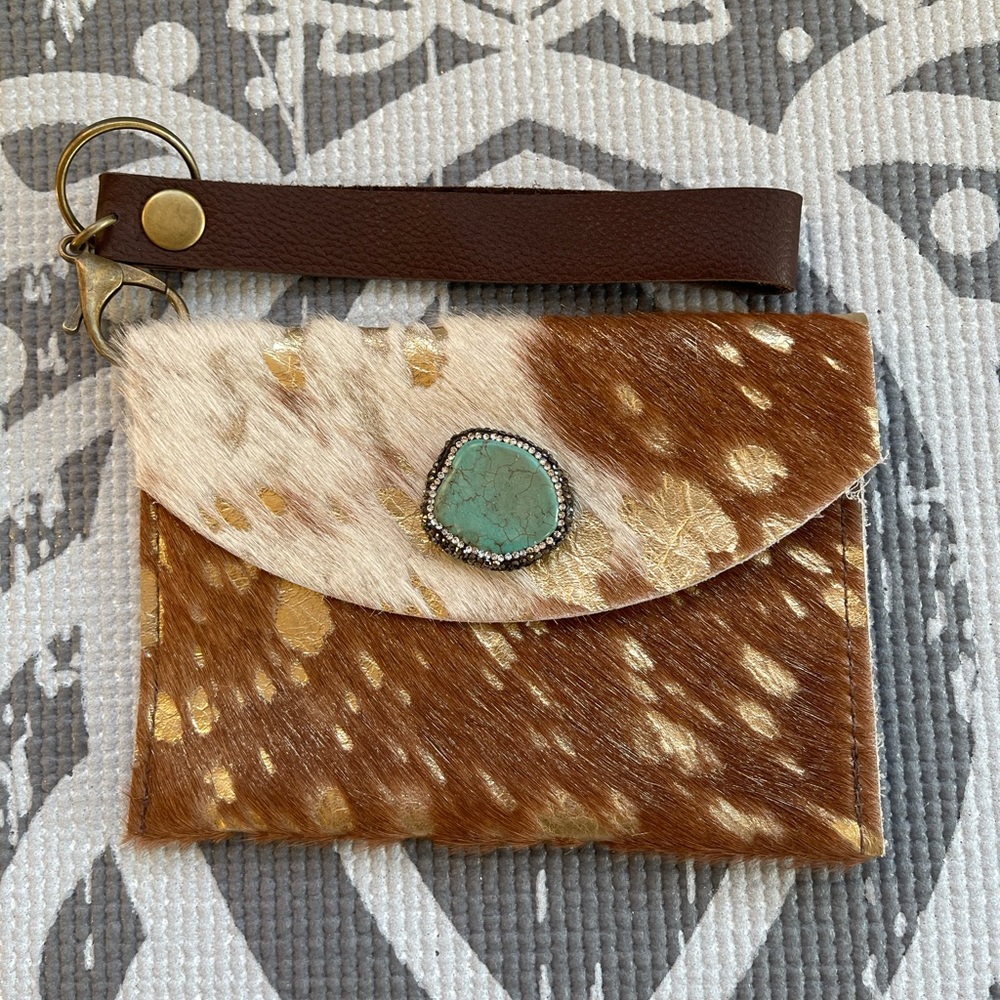 Handmade Pave Turquoise Wristlet